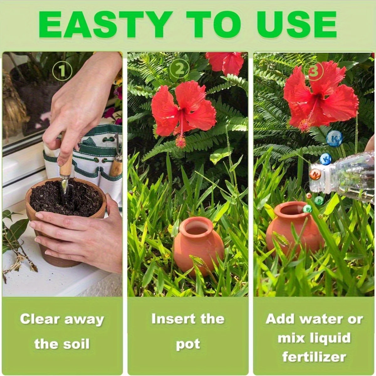 4 Packs Terracotta Self Watering Devices Premium Self Watering Spikes Upgraded Planter Insert Device Irrigation Dripper Professional Garden Automatic Plant Accessories (Clay Pots)