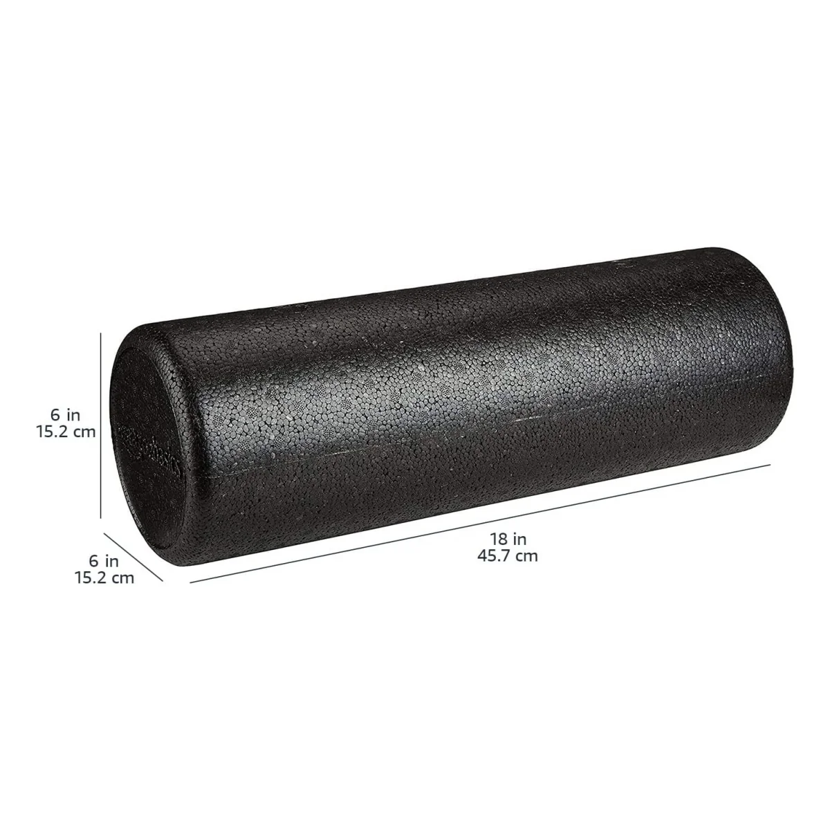 18 inch High Density Foam Roller for Exercise and Recovery - Firm Full Body Athletic Massage Tool for Back Stretching - Yoga, Pilates black